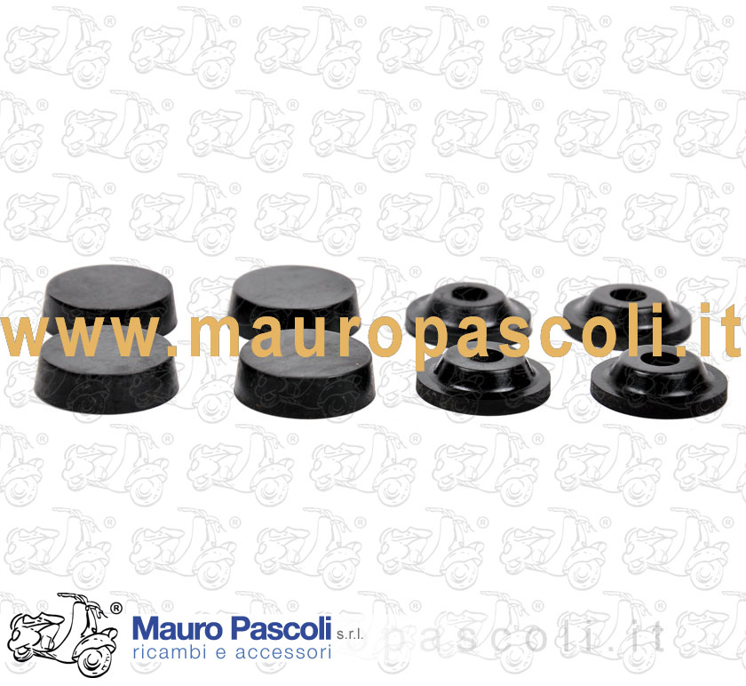 Kit gommini per revisione 2 cilindretti freno posteriori, Ape 150 1953>61.