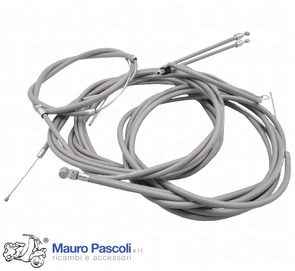 Kit trasmissioni : comandi cambio - frizione - gas - freno ant. - post.vespa.