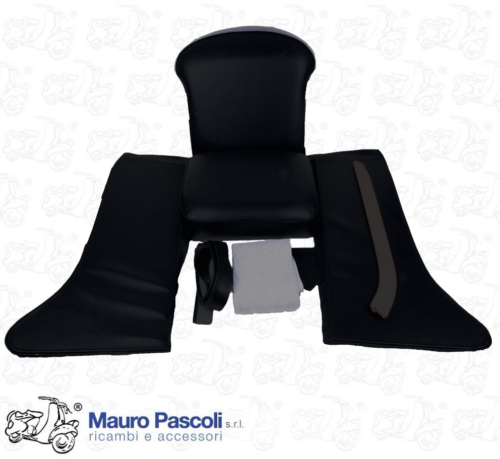 Kit completo rivestimento e seduta colore nero,sidecar Vespa .