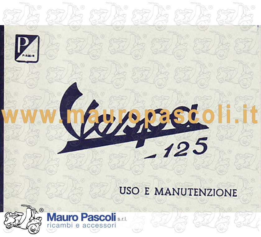 Libretto uso e manutenzione,vespa 125 1958>59.