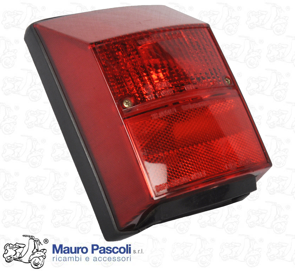 Fanalino posteriore,cattadiotro triom con luce targa,vespa 125 pk