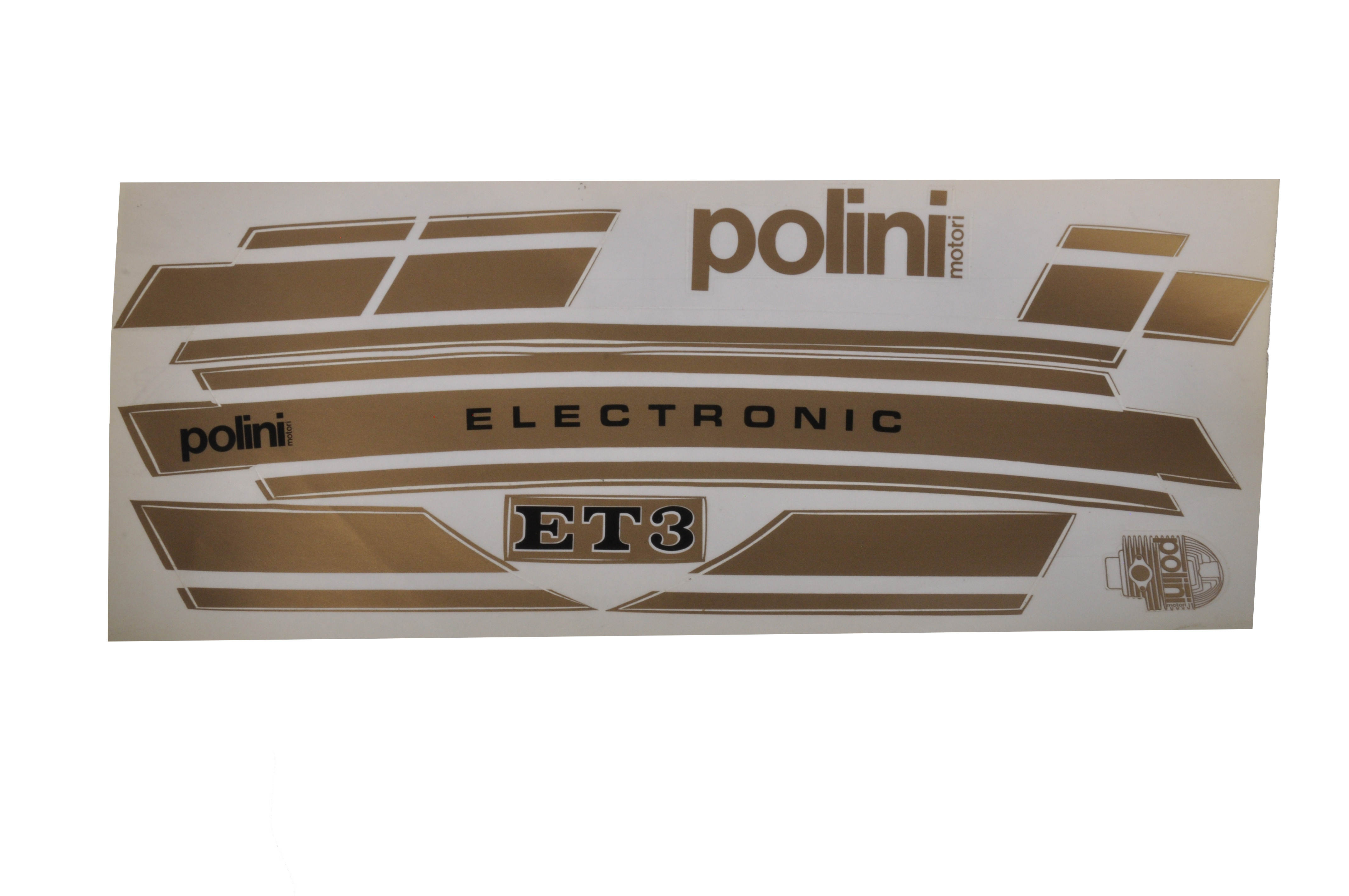 Adesivi polini anni 80.colore oro - polini,vespa small frame.