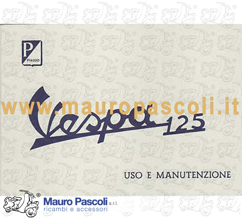 Libretto uso e manutenzionevespa 125 1959>61.