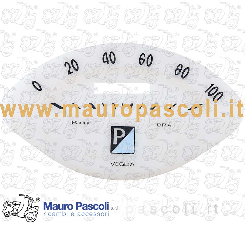 Quadrante contachilom. ve.borletti scala 100 scatola metallo,vespa 150.