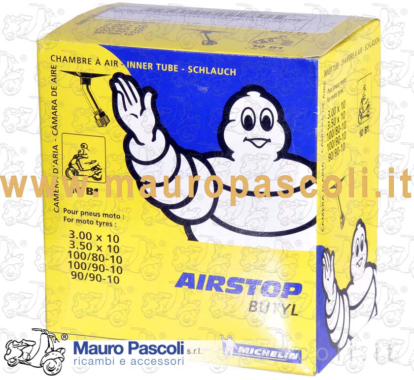Camera d'aria con valvola a 45° misura 3.00 x10 - 3.50 x10,vespa gs 150.