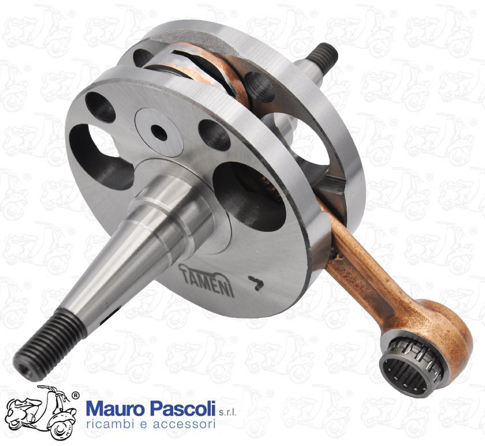 Albero motore completo di biella con gabbia rulli,vespa 150 gs 1955>1961.