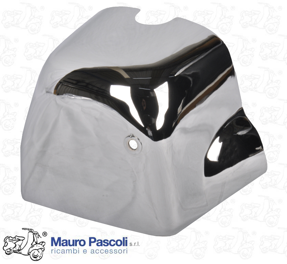 Cuffia di raffredamento cilindro in lamiera cromata,vespa 125 - Ape 125.