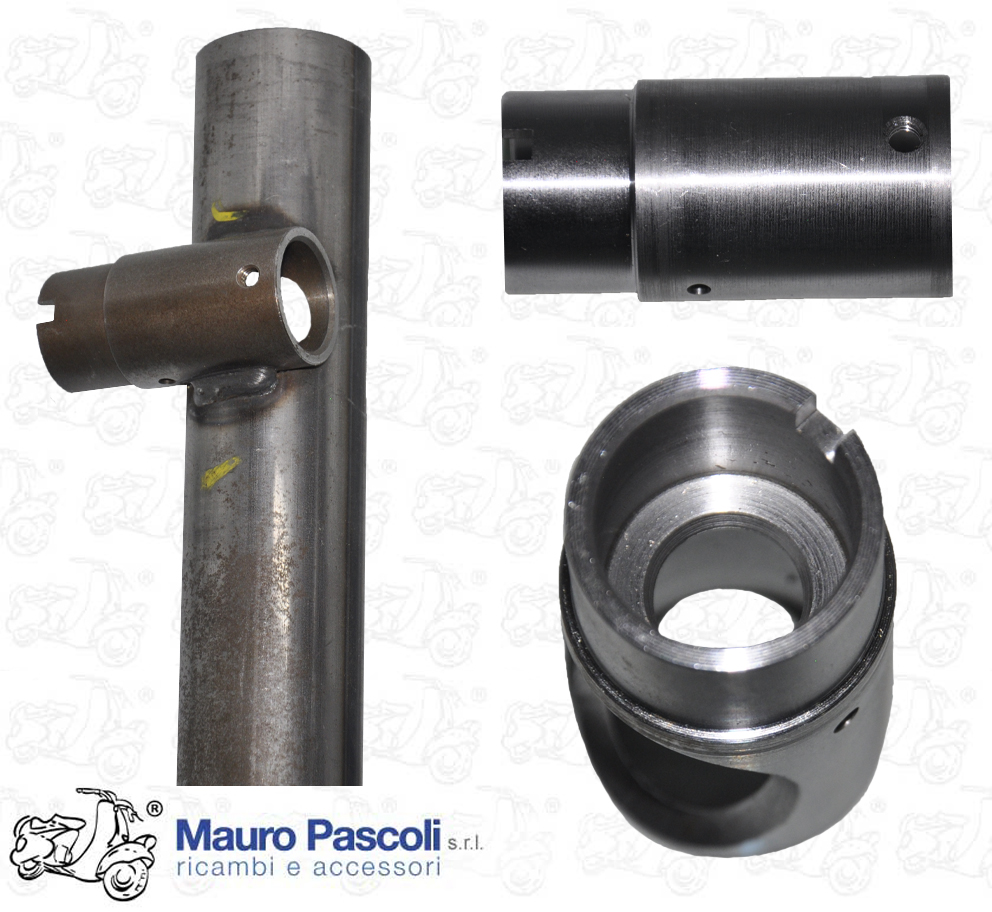 Tubo corpo al telaioio,alloggio serratura bloccasterzo,vespa.pk - px.