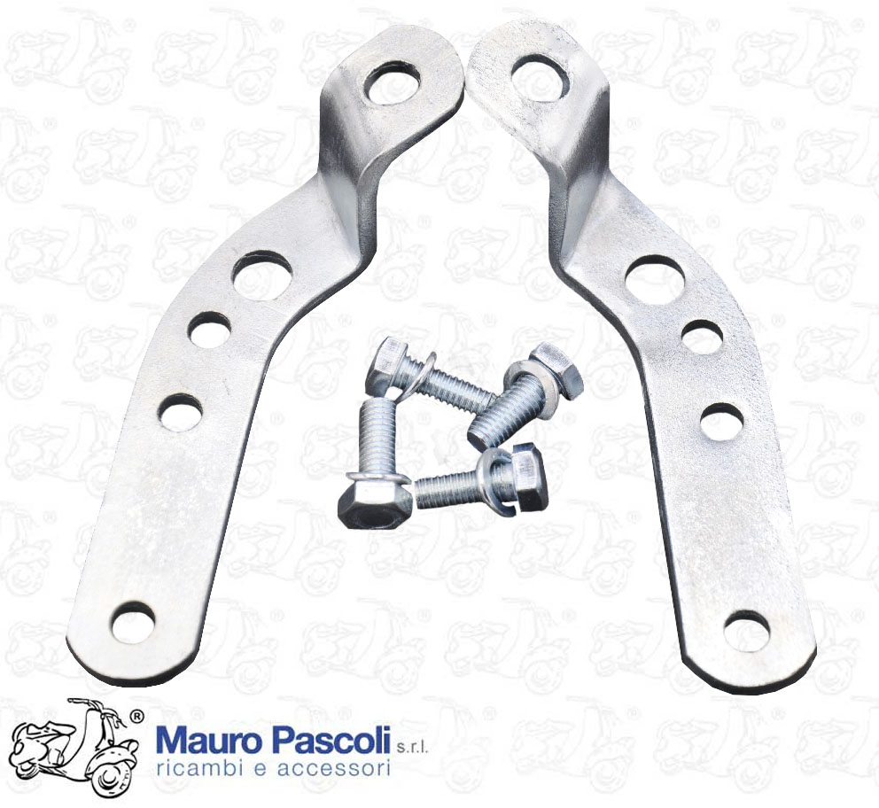 Kit staffa sx - dx supporto specchio e parabrezz al manubrio,vespa.