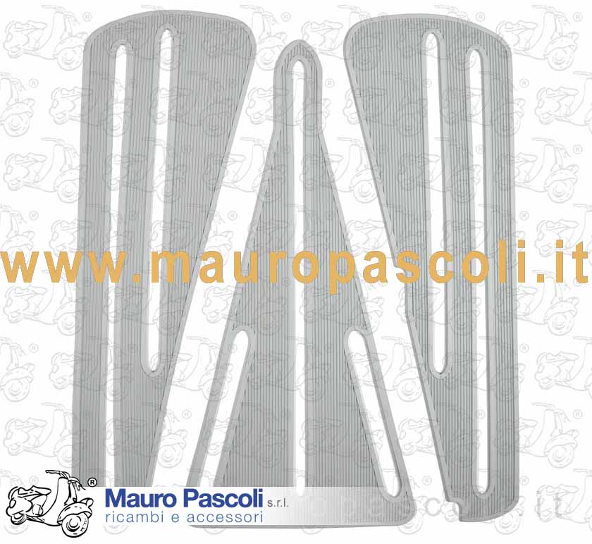 Kit 10 tappeto in gomma,della pedana di colore grigio,vespa : v98t - v1t>15t.