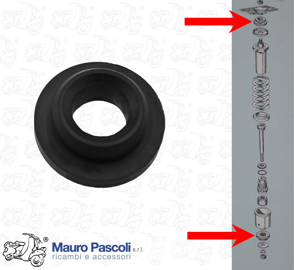 Tampone infer.e super. ammortizzatore post. piaggio Boxer  - si.