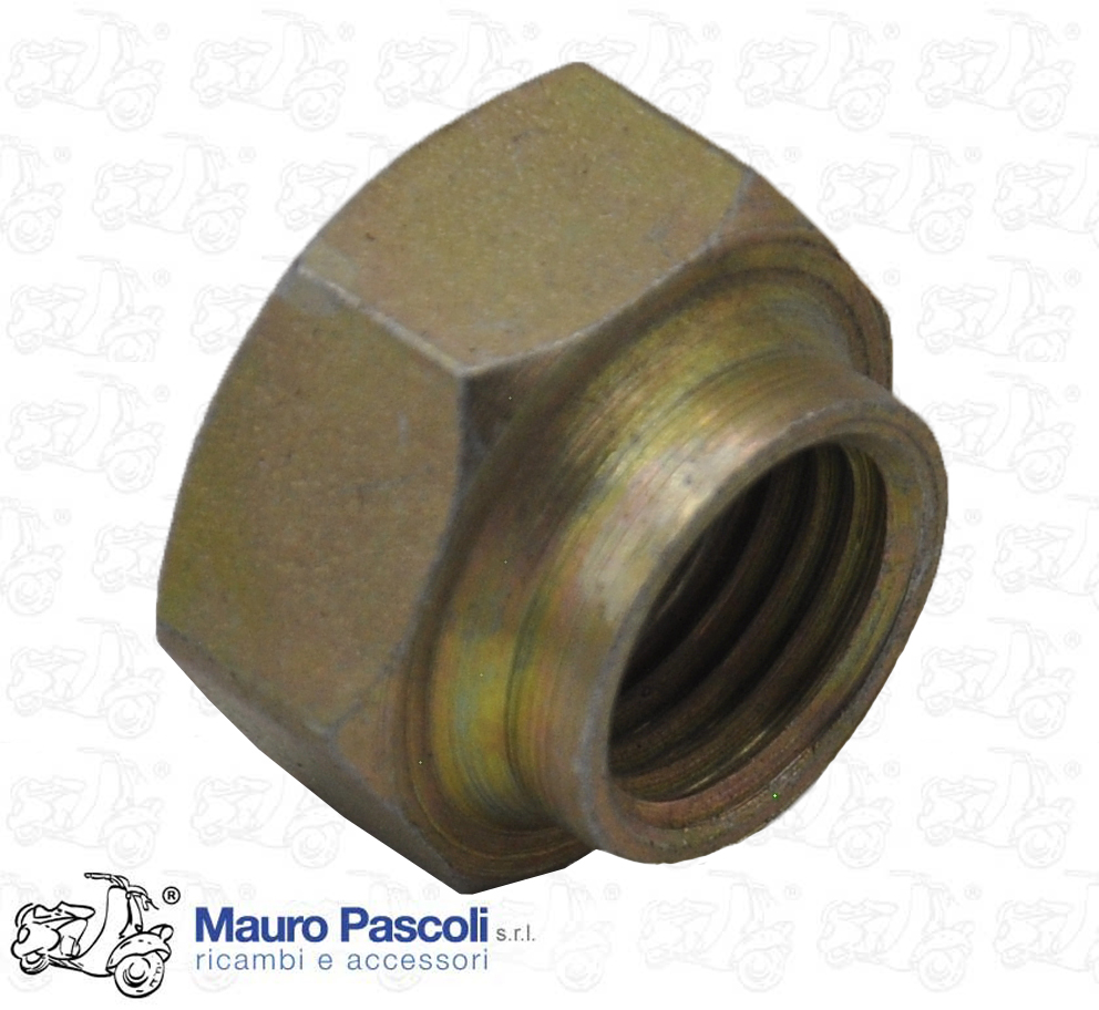 Dado mm 14 x 1,5 fissaggio tamburo freno anteriore Vespa - semiasse Ape -