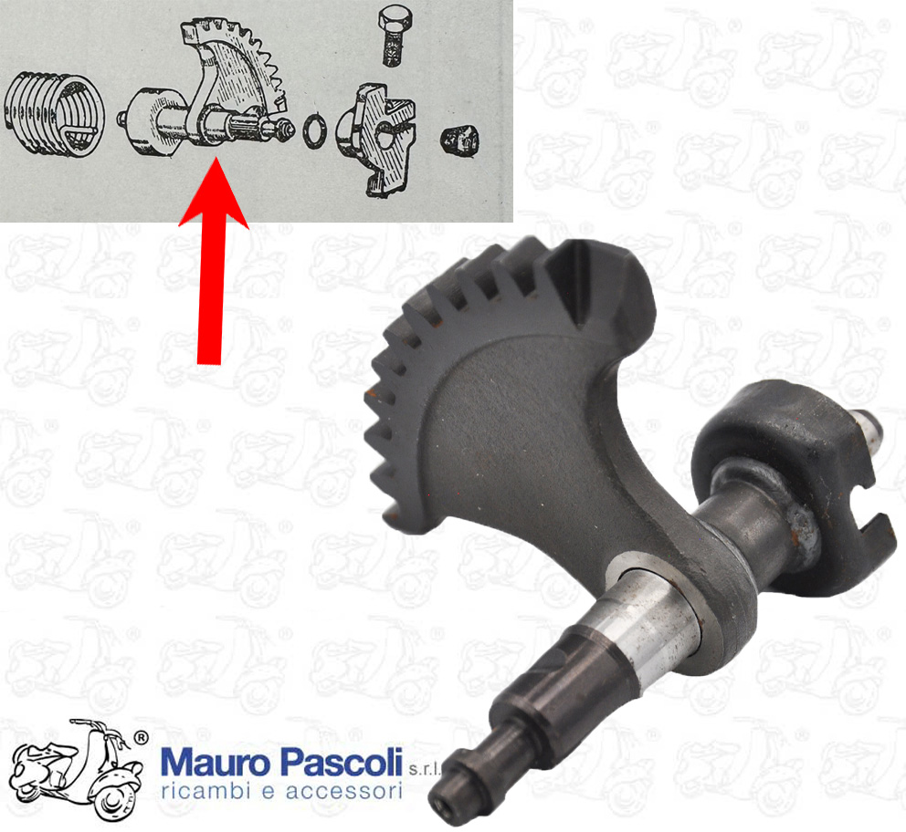 Settore leva messa in moto,ape 175
