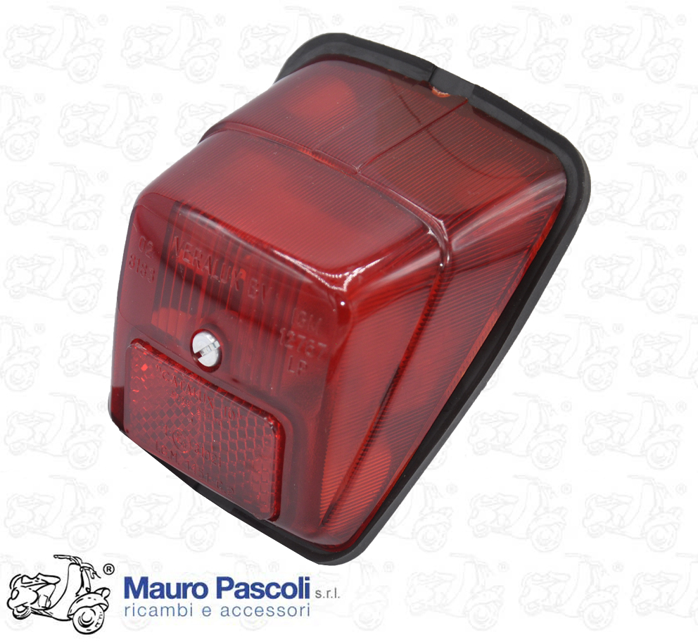 Fanalino posteriore completo di guarnizione nero,vespa 50.
