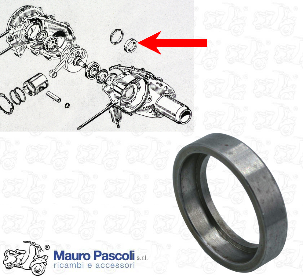 Bussola supporto cuscinetto asse ruota.vespa - ape