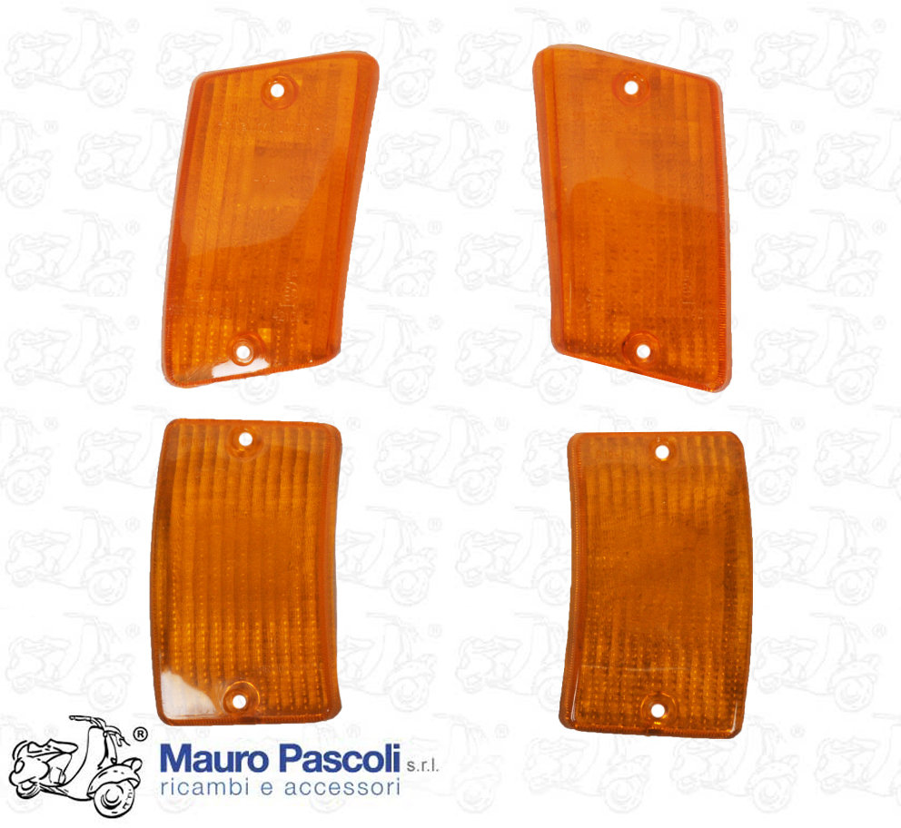 Kit 4 trasparente freccia anteriori e posteriori orig. triom, Vespa pk xl.