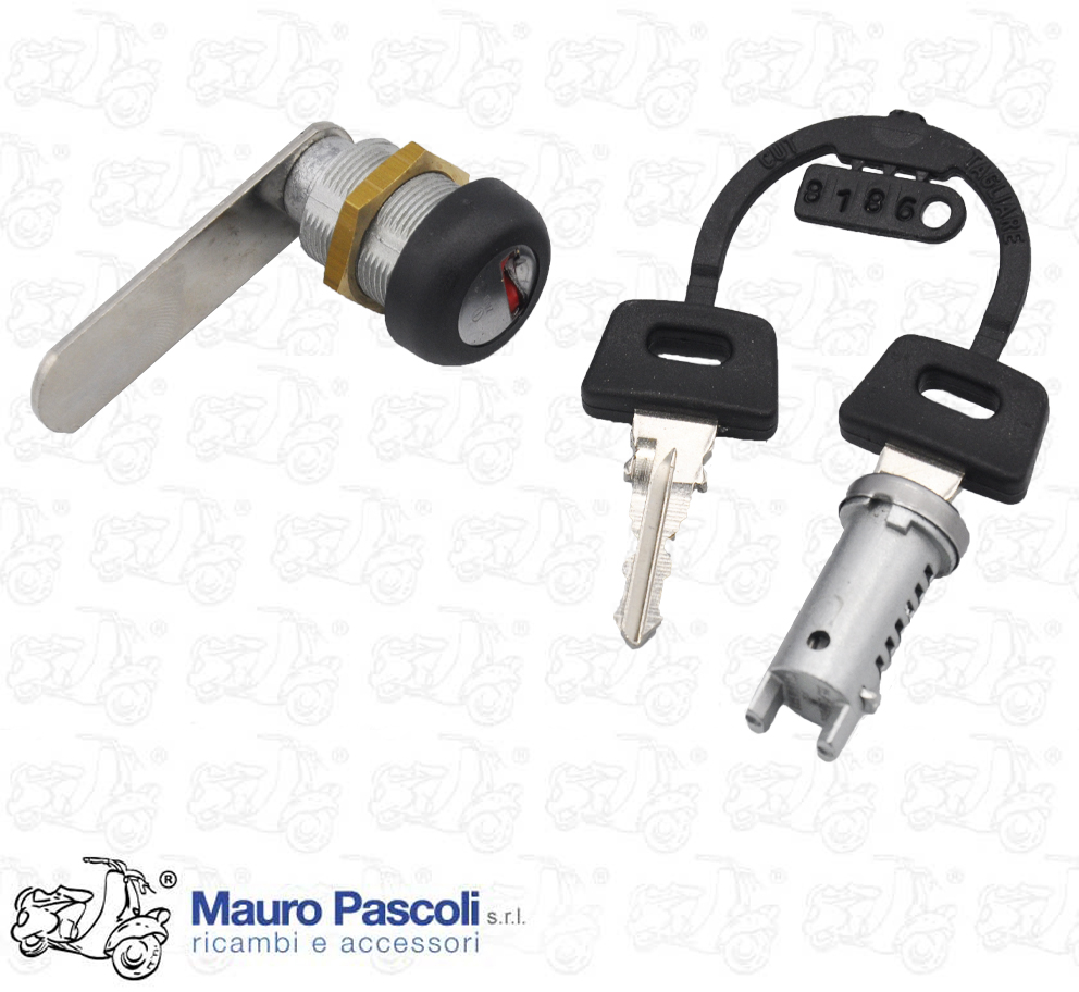 Kit serrature bloccasterzo e portiera, piaggio Ape 50