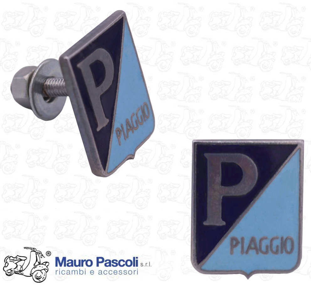 Scudetto logo anteriore smaltato.. piaggio,sidecar Vespa .