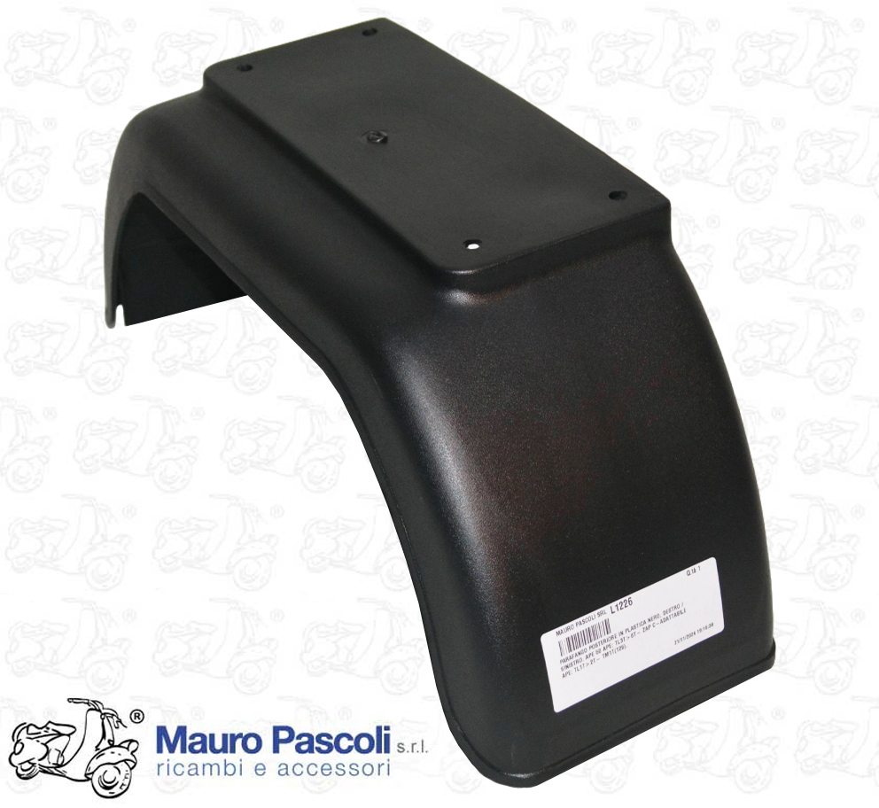 Parafango posteriore in plastica nero, destro / sinistro.ape 50