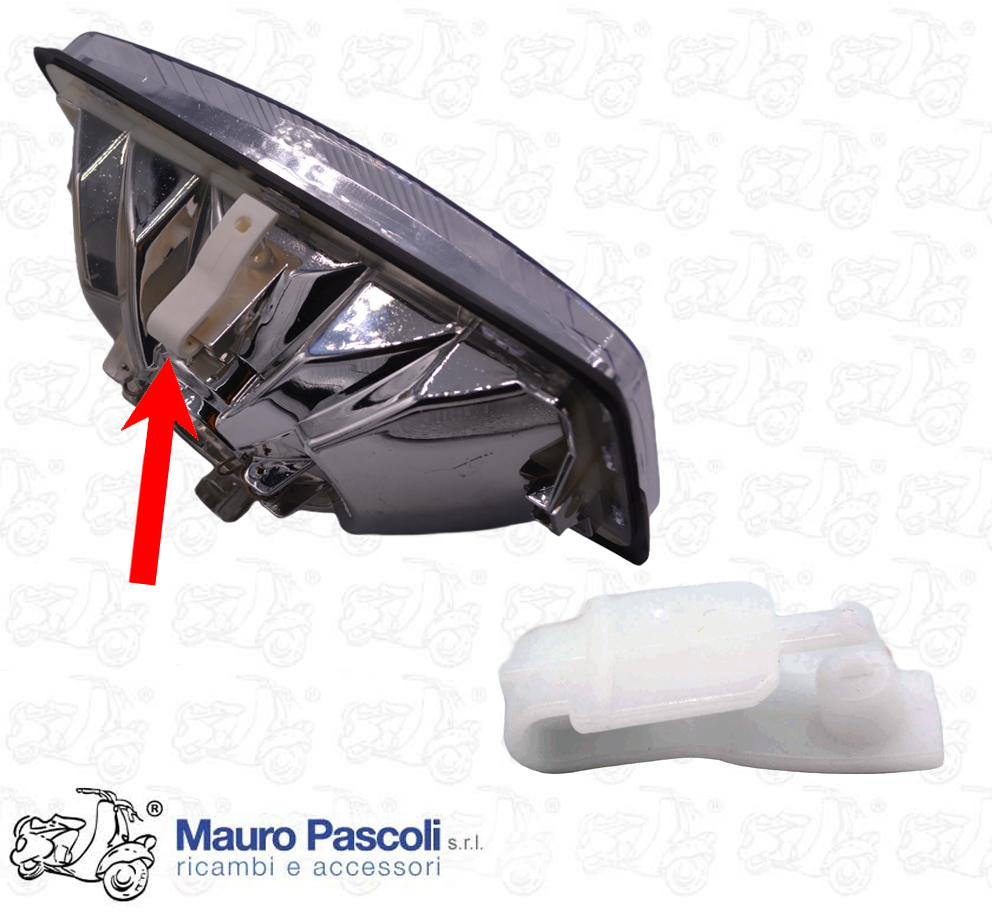 Piastrina molla ancoraggio faro anteriore al manubrio,vespa 125 t5.