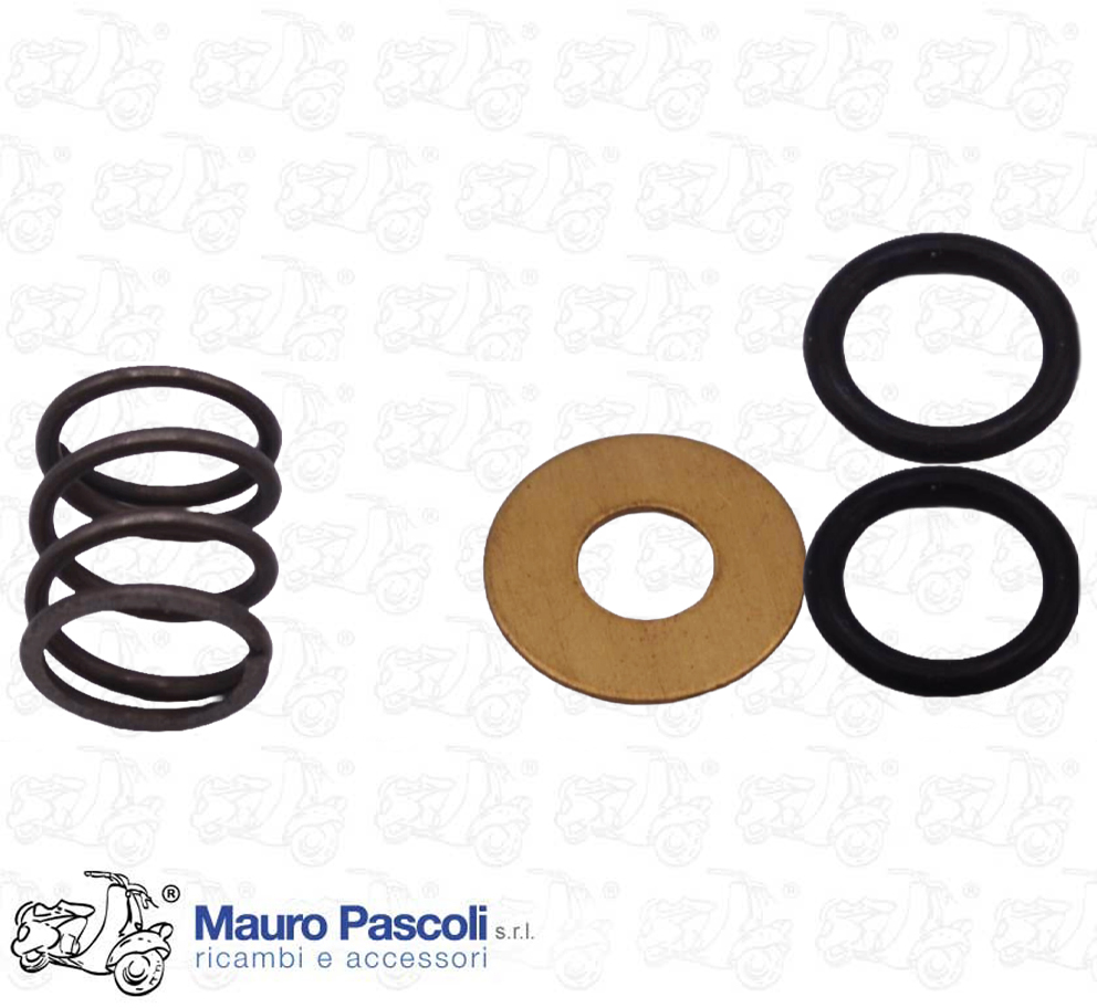 Kit molla,rondella e 2 or,gruppo pompante olio miscelatore,vespa.