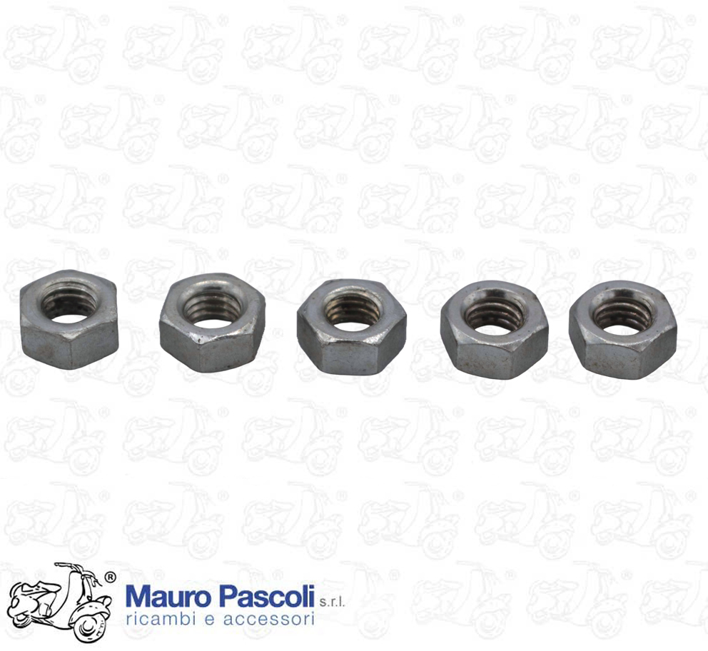 Kit 5 dado zincato mm 5  con chiave mm 8