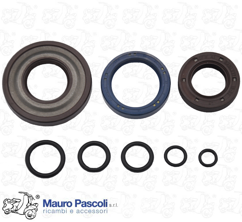 Serie paraoli viton con oring per revisione motore,vespa pk 50 - 90 - 125.