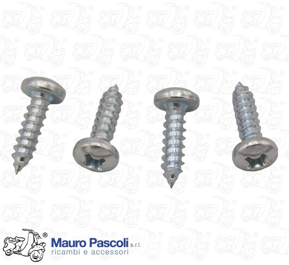 Kit 4 viti per montaggio plastice frecce posteriori,vespa 80 - 125 - 150 - 200.