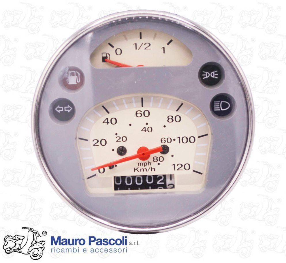 Contachilometro compl.a scala 120 ck.vespa px freno a disco 125 -150 - 200.