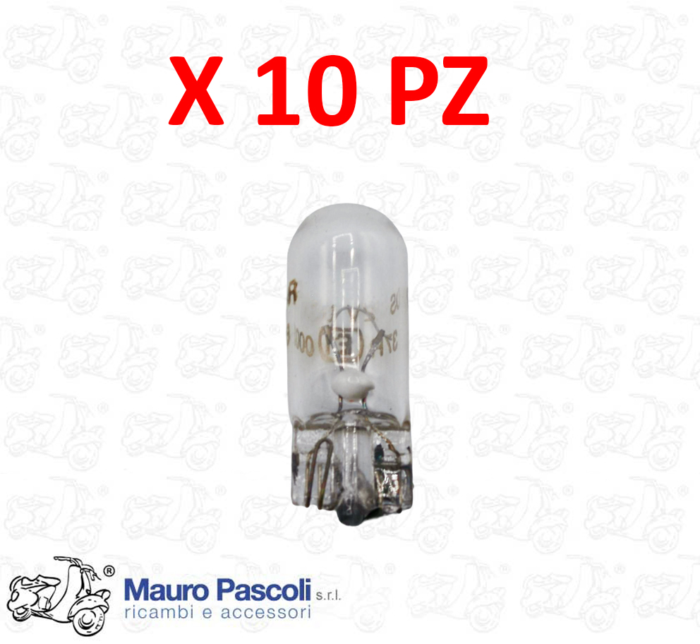 Kit 10 lampadina tuttovetro 6v.- 3 w.ivespa - Ape - scooter - moto.