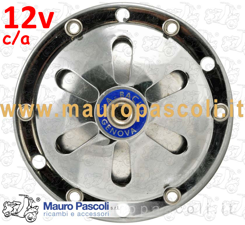 Clacson cromato in corrente alternata modifica 12 v -c/a,vespa 125 -150.