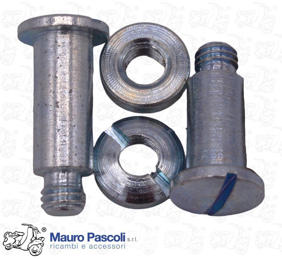 Coppia vite a taglio con dado fissaggio leve al manubrio,vespa 98 - 125 - ape