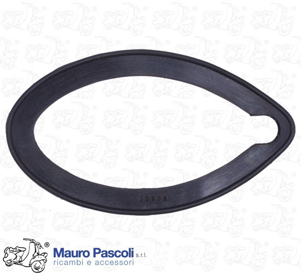 Guarnizione in gomma nero per sotto portafaro al parafango,vespa - ape.