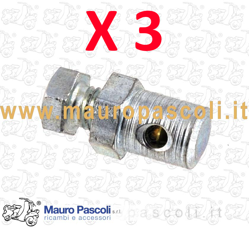 Kit 3 morsetto con piastrina,per cavetto frizione e cambio,per Vespa  - ape.