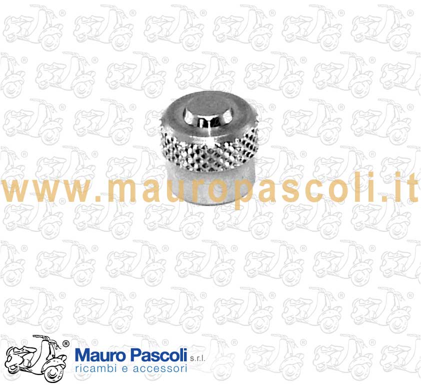 Tappo in metallo nichelato per valvola camera d'aria,vespa - ape.