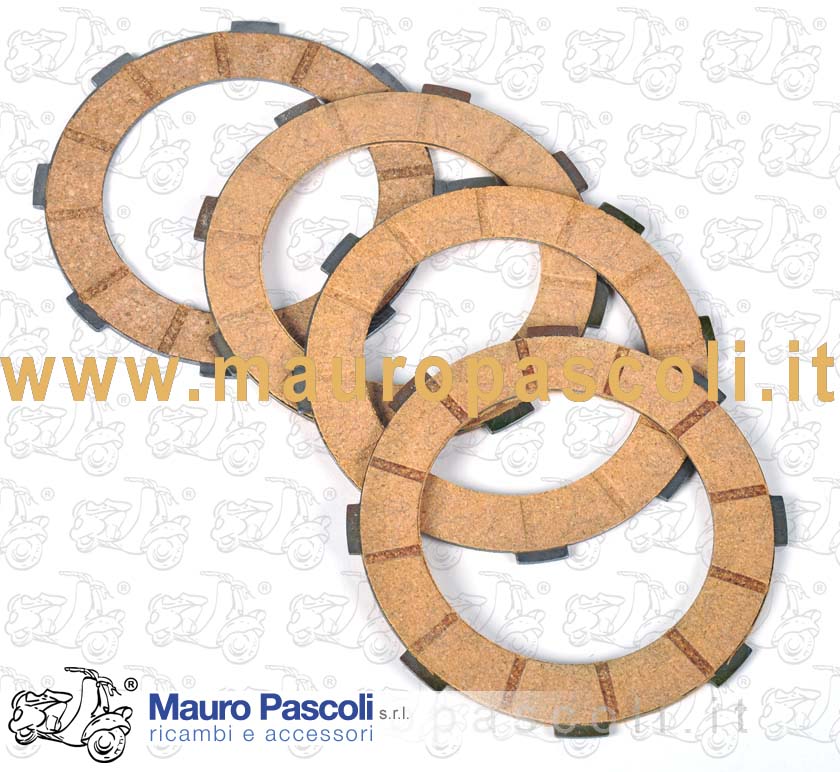 Frizione , solo dischi guarniti,vespa 125 - 150 - 200 - cosa.