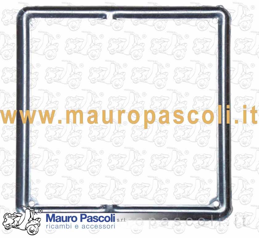 Cornice targa cromata,mm.180 x 180,vespa - Ape - moto in genere.