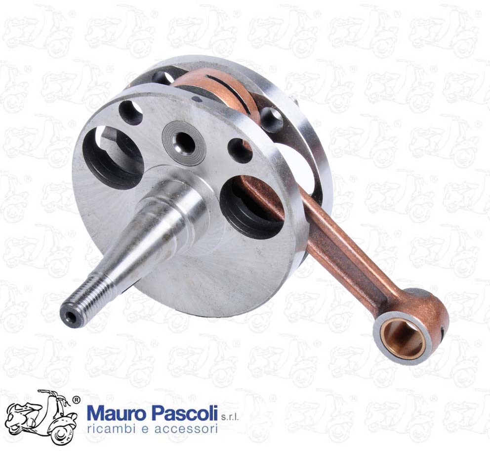 Albero motore completo di biella mm 105 con bronzina mm 15,vespa vna.