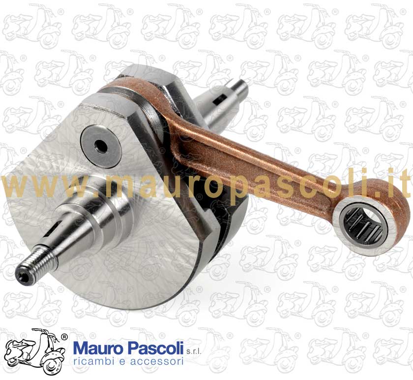 Albero motore completo di biella con gabbia a rulli,vespa 180 ss.