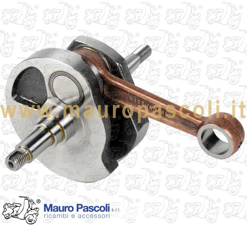 Albero motore completo di biella con gabbia al pistone,vespa 125 - 150.
