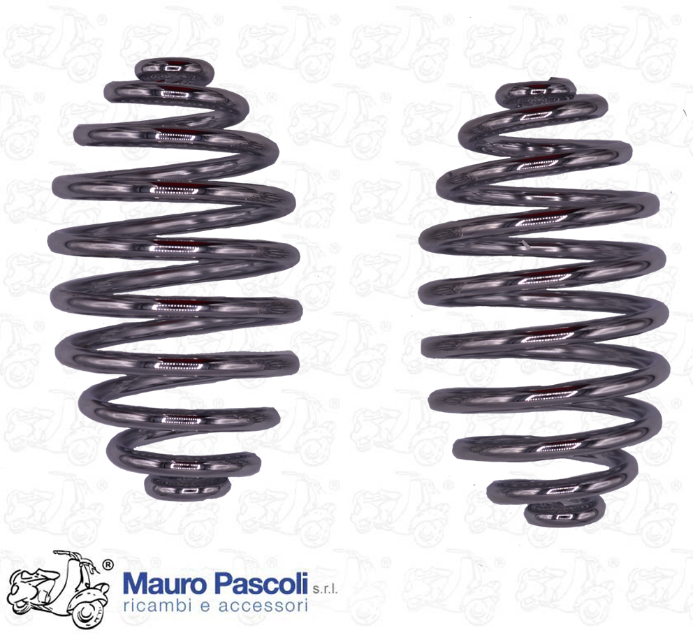 Kit 2 molla cromata rinforzata dx e sx per sella,vespa 125 - Ape 150.