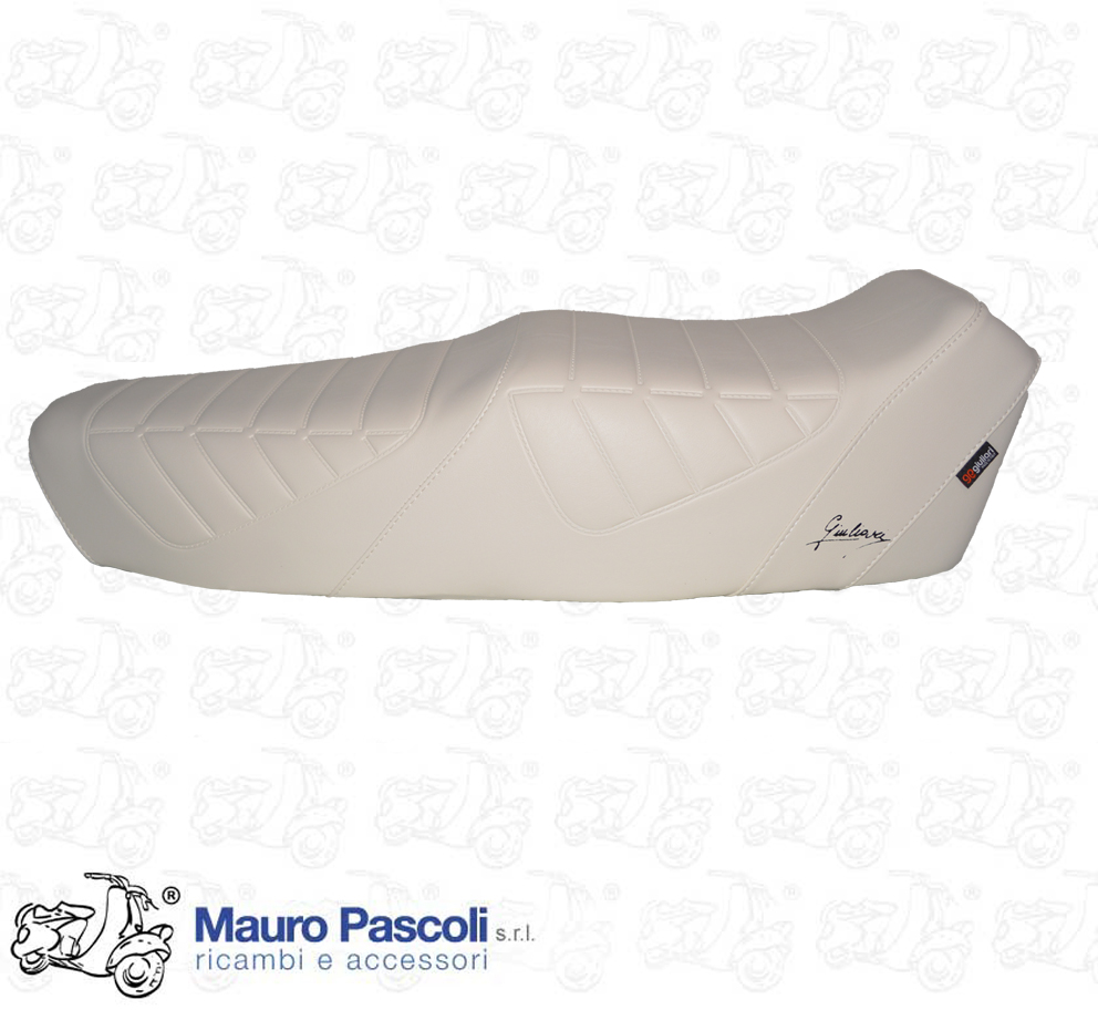 Sella biposto bianco,modello yankee compl.di serratura ,vespa.px - pe