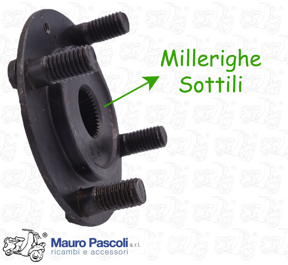 Flangia ruota post.maggiorato mm 10.con millerighe sottili, Vespa  125 -150.