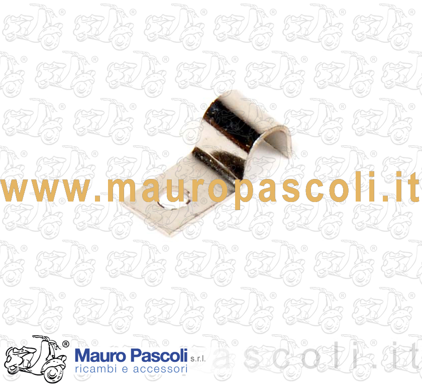 Kit n 2 piastrina nichelato, ferma trasmissione frizione e acceleratore,per Vespa .