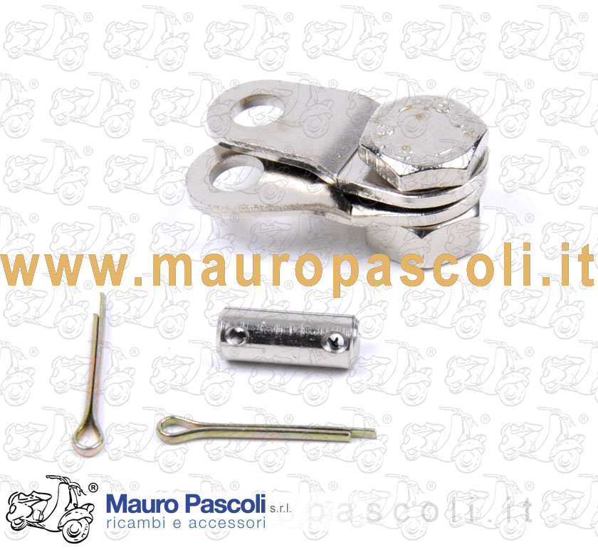 Kit morsetto e piastrine nichelate per freno anteriore>post,e pedale .