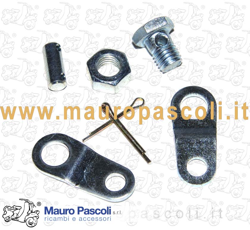 Kit morsetto e piastrine zincate per freno ant.post,e pedale freno.