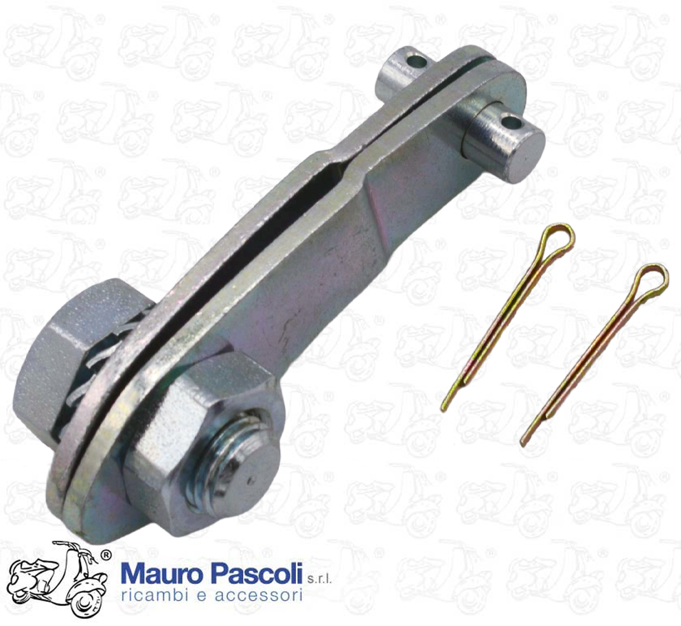 Kit morsetto e piastrine zincate per cavo freno al pedale,vespa.