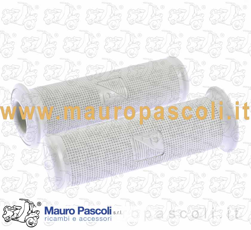 Coppia manopole grigio per manubrio con tubi mm 22,per Vespa e ape.