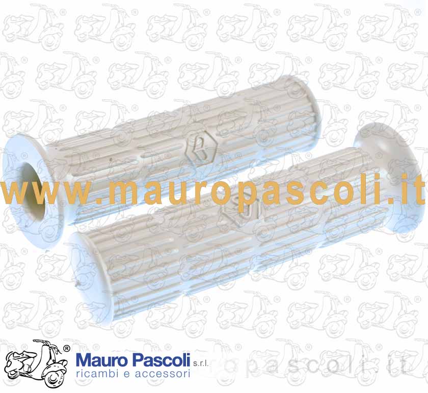 Coppia manopole grigio per manubrio con tubi mm 24,vespa 125 - 150