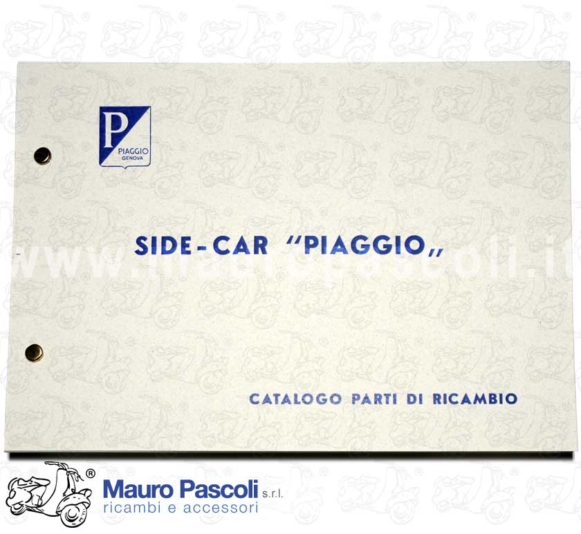 Manuale side-car "piaggio",vespa con applicazione side-car.